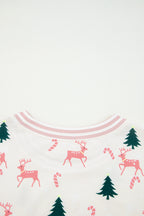 LuckeLadybug LLC Lounge Room Set with Festive Reindeer and Christmas Trees Design