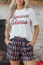 LuckeLadybug LLC cute shorts with nutcracker print perfect for relaxing in your lounge room set