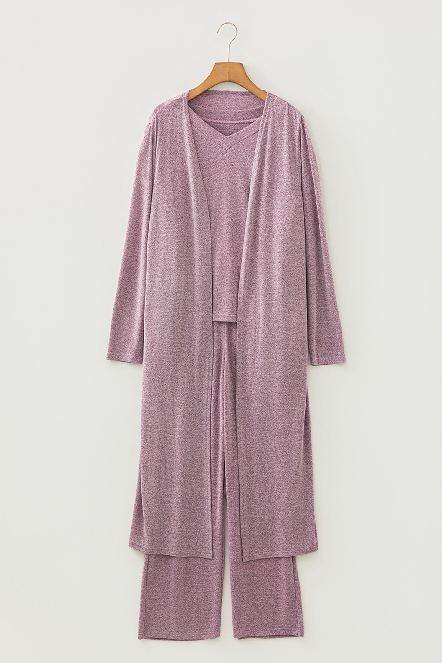 LuckeLadybug LLC Lounge Room Set in Soft Purple with Cardigan and Matching Pants