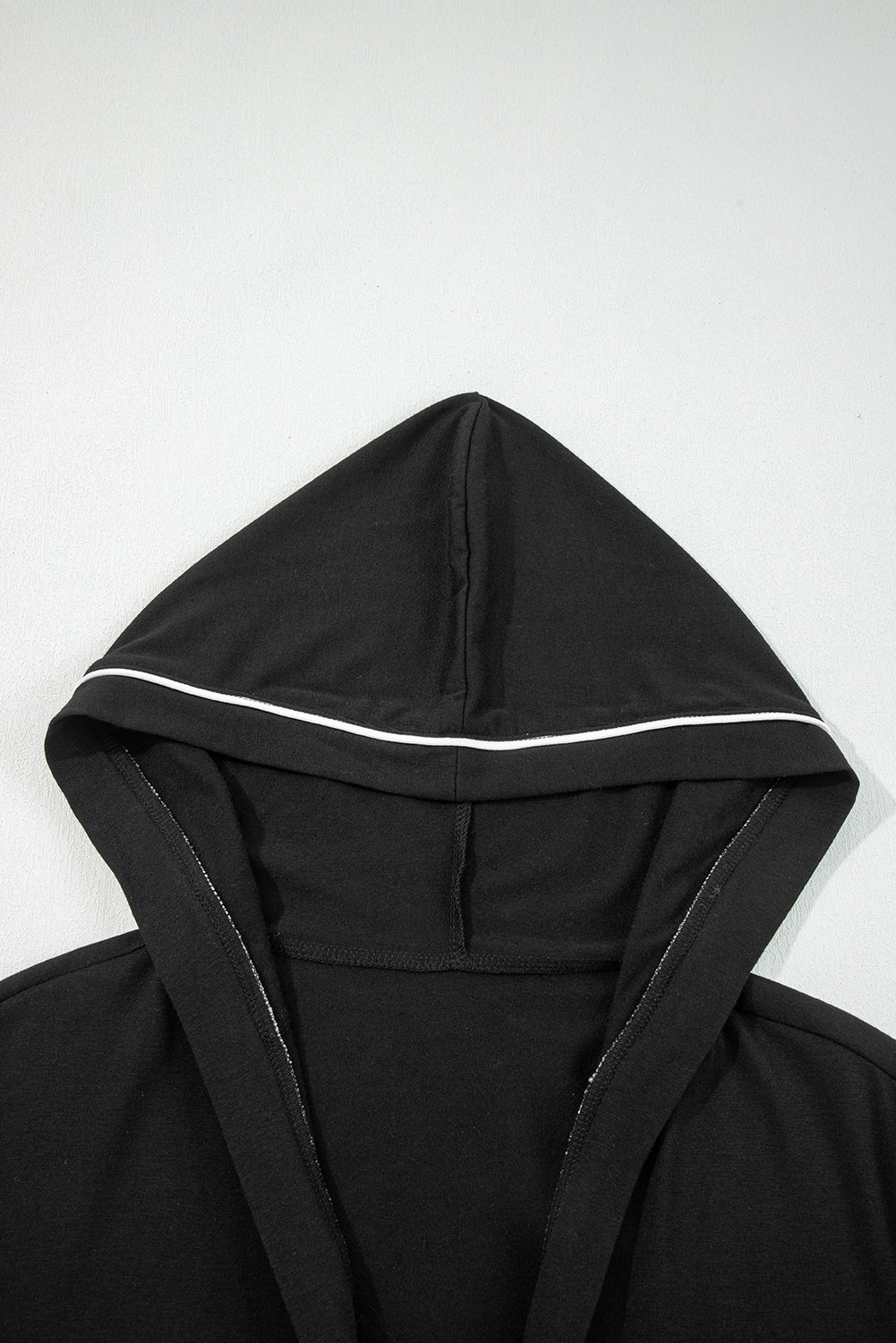 Black hooded top from LuckeLadybug LLC, perfect for a loungewear set