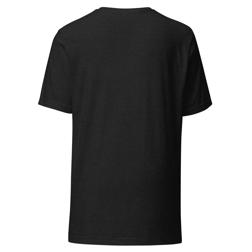 LuckeLadybug black t shirt back view with crew neck and short sleeves astronaut graphic t-shirt for men