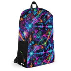 LuckeLadybug backpack graphic featuring vibrant neon designs and patterns for a stylish look