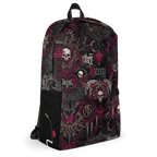LuckeLadybug LLC stylish backpack streetwear with intricate skull and floral designs