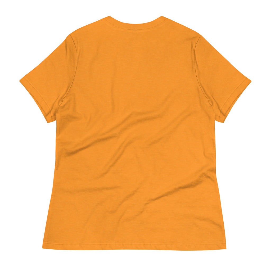 Back view of the LuckeLadybug be the sunshine t-shirt in bright orange color