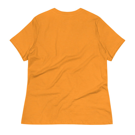 Back view of the LuckeLadybug be the sunshine t-shirt in bright orange color