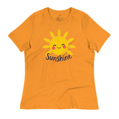 Bright orange be the sunshine t-shirt featuring a cute smiling sun graphic