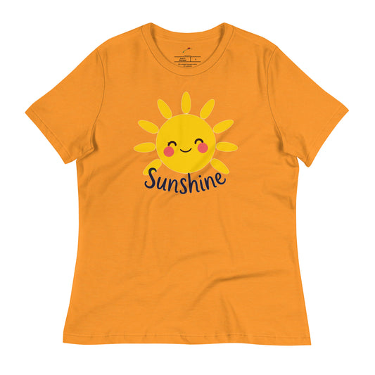 Bright orange be the sunshine t-shirt featuring a cute smiling sun graphic
