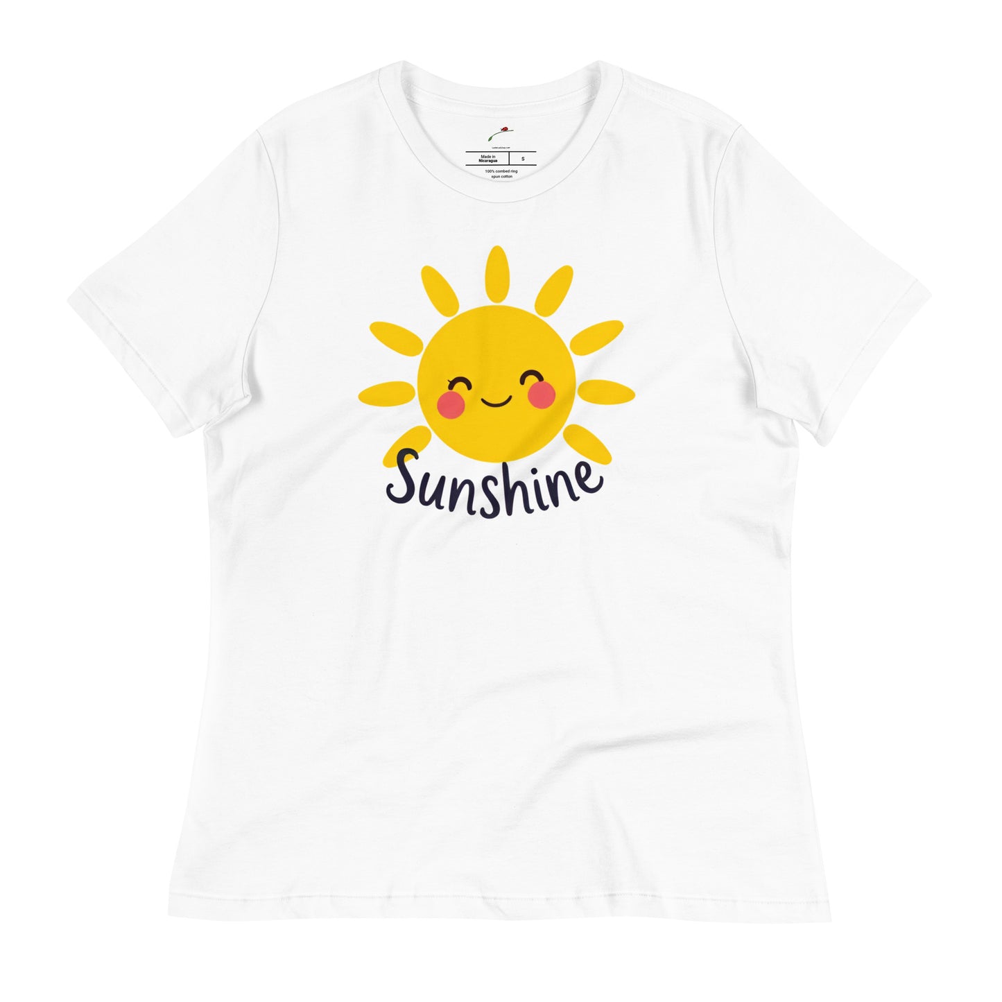 LuckeLadybug be the sunshine t-shirt featuring a smiling sun graphic on a white background