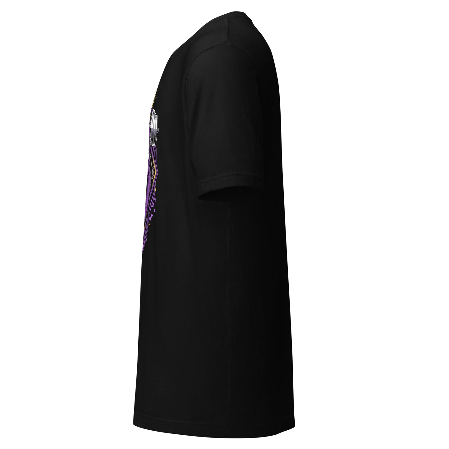 Black LuckeLadybug beast mode weightlifting tee with short sleeves and crew neck