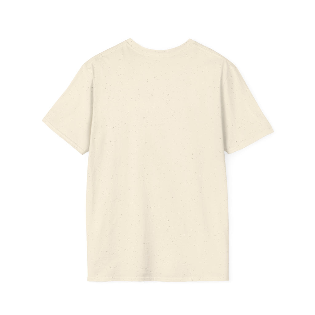 Cream colored unisex T-shirt showing the back side by LuckeLadybug coffee mom graphic tee