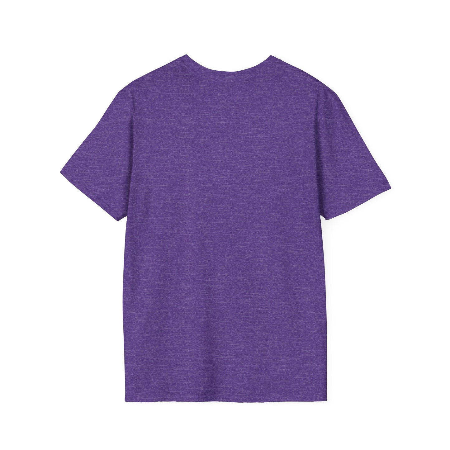 Purple plain T-shirt back view by LuckeLadybug showcasing coffee mom graphic tee fabric and fit