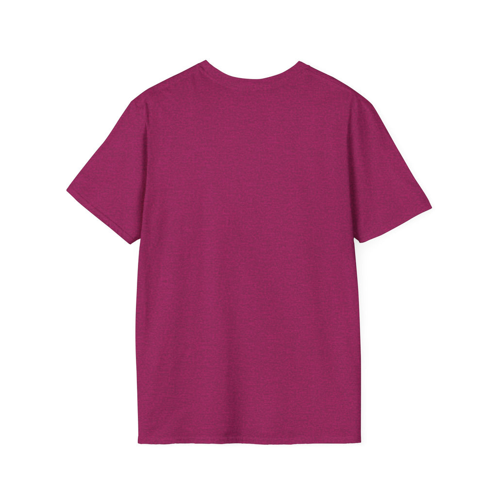 Back view of LuckeLadybug coffee mom graphic tee in deep pink with short sleeves and crew neck
