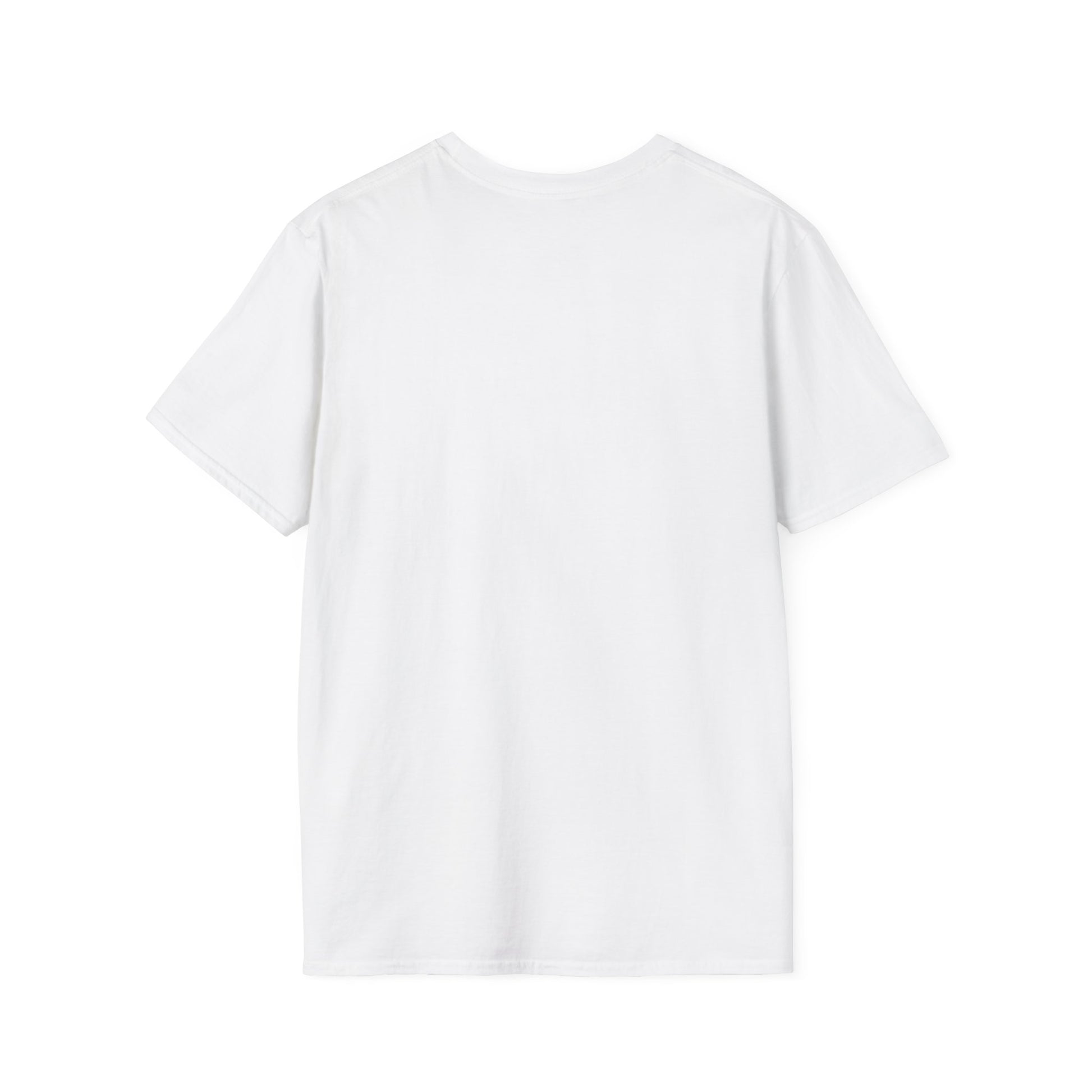 White plain T-shirt back view suitable for coffee mom graphic tee design customization