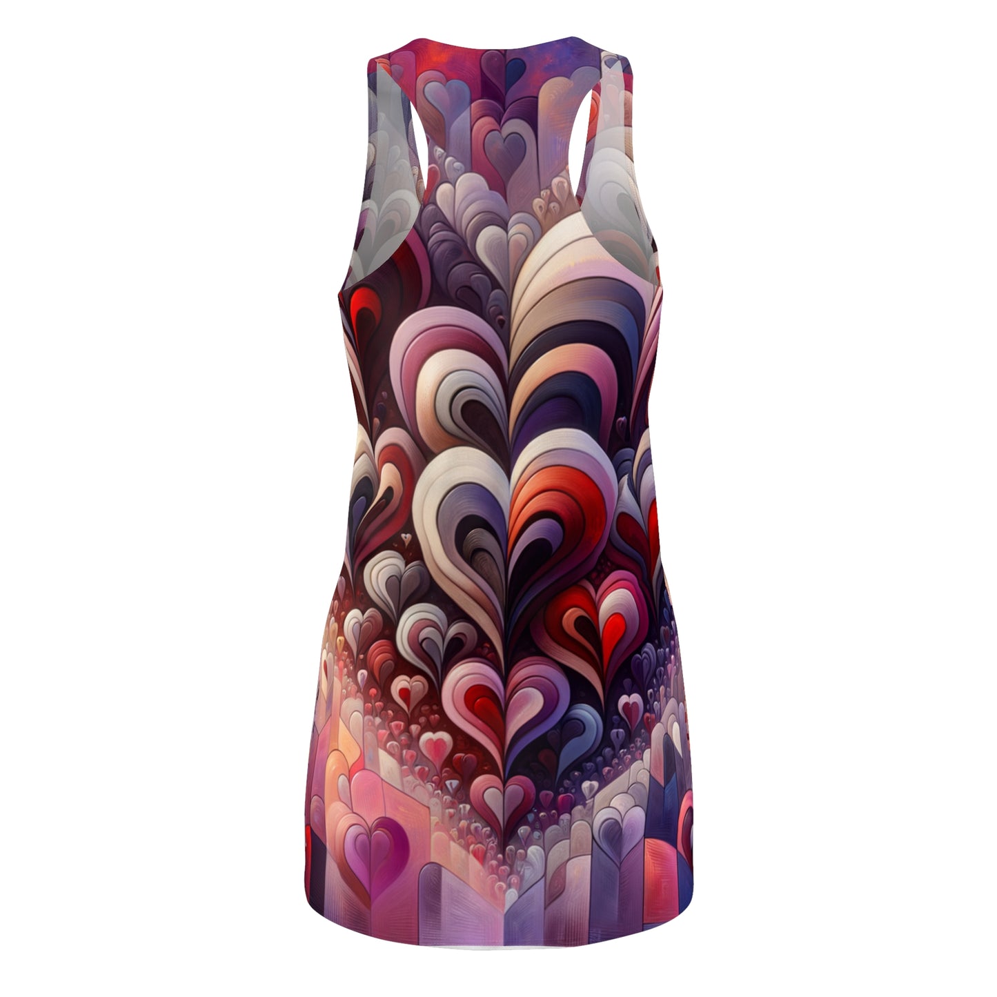 Luckeladybug racerback dress with colorful heart patterns perfect as a cute valentines day dress