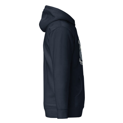 navy blue do not disturb sweatshirt hoodie with front pocket and hood