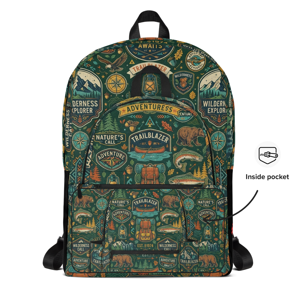 LuckeLadybug LLC Backpack with Nature-Themed Design, Perfect for Everyday Carry
