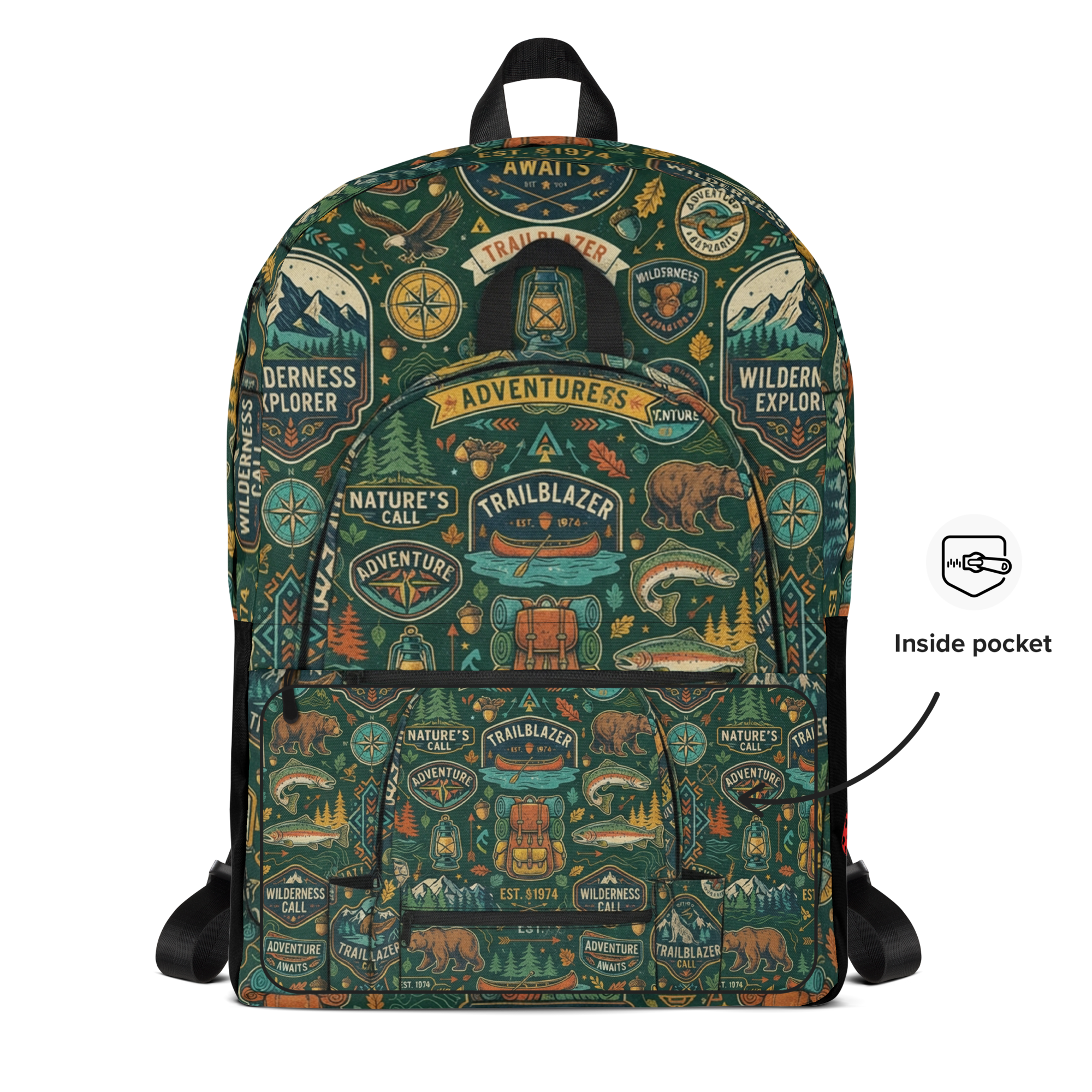 LuckeLadybug LLC Backpack with Nature-Themed Design, Perfect for Everyday Carry