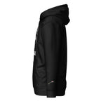 LuckeLadybug black evil nurse hoodie with front pocket and graphic design on chest