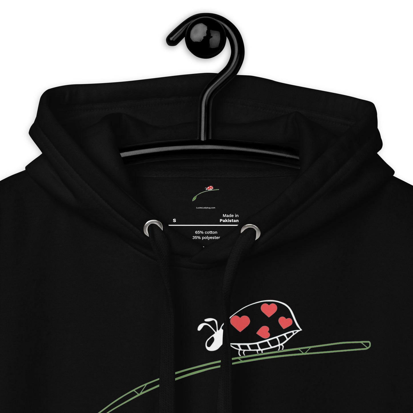 fashion-forward men's hoodie with heart design and adjustable drawstring hood