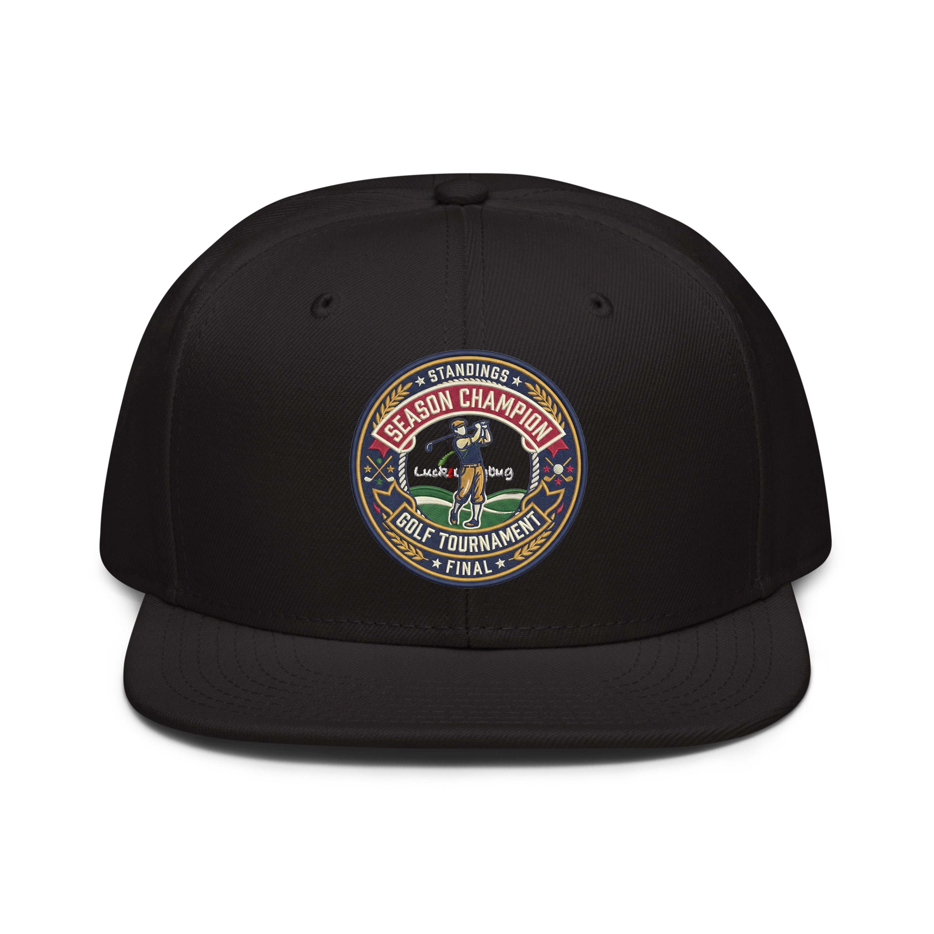 LuckeLadybug LLC Snapback Hat with Season Champion Golf Tournament Design for golf golf hat enthusiasts