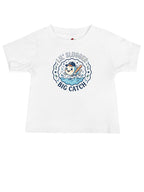 White graphic tee clothing featuring a cute cartoon bear with a baseball bat