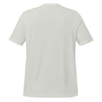 Back view of LuckeLadybug plain white t-shirt for men without ladybug print shirt men design