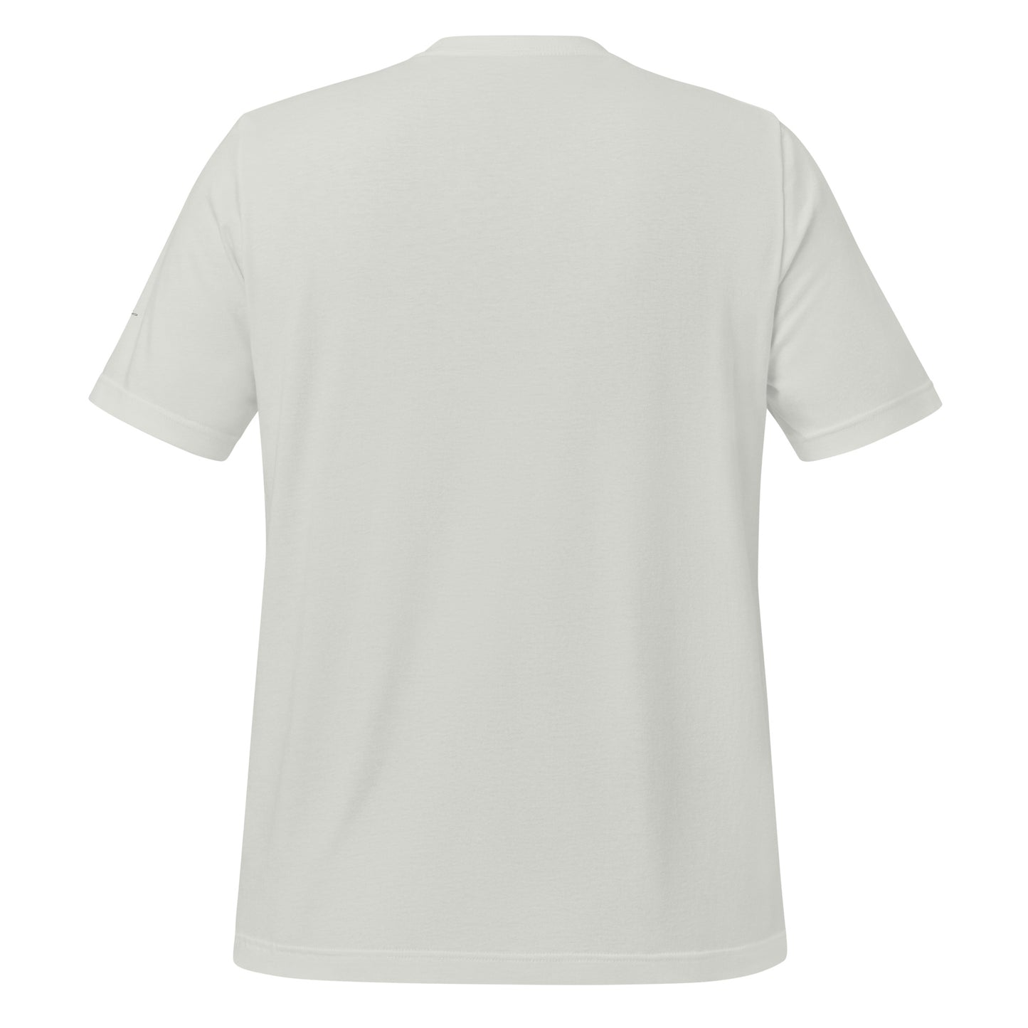 Back view of LuckeLadybug plain white t-shirt for men without ladybug print shirt men design
