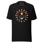 LuckeLadybug black mental health awareness shirt with colorful self awareness vibes design