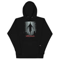 LuckeLadybug black hoodie with Casper Nothing Like Me horror sweatshirt design featuring a ghost in a graveyard