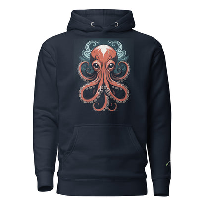 LuckeLadybug ocean king pullover sweatshirt in navy with octopus graphic on front