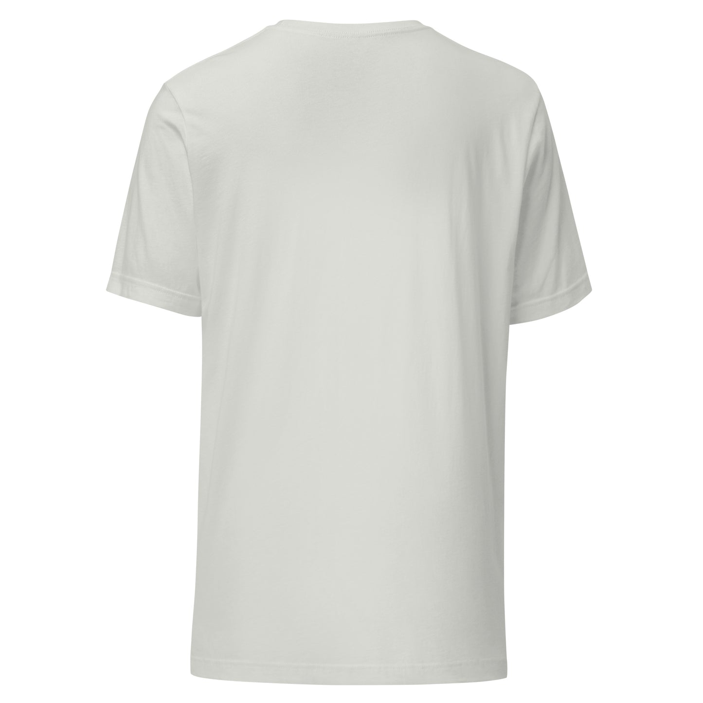 LuckeLadybug plain white pet parents t-shirt with short sleeves, back view