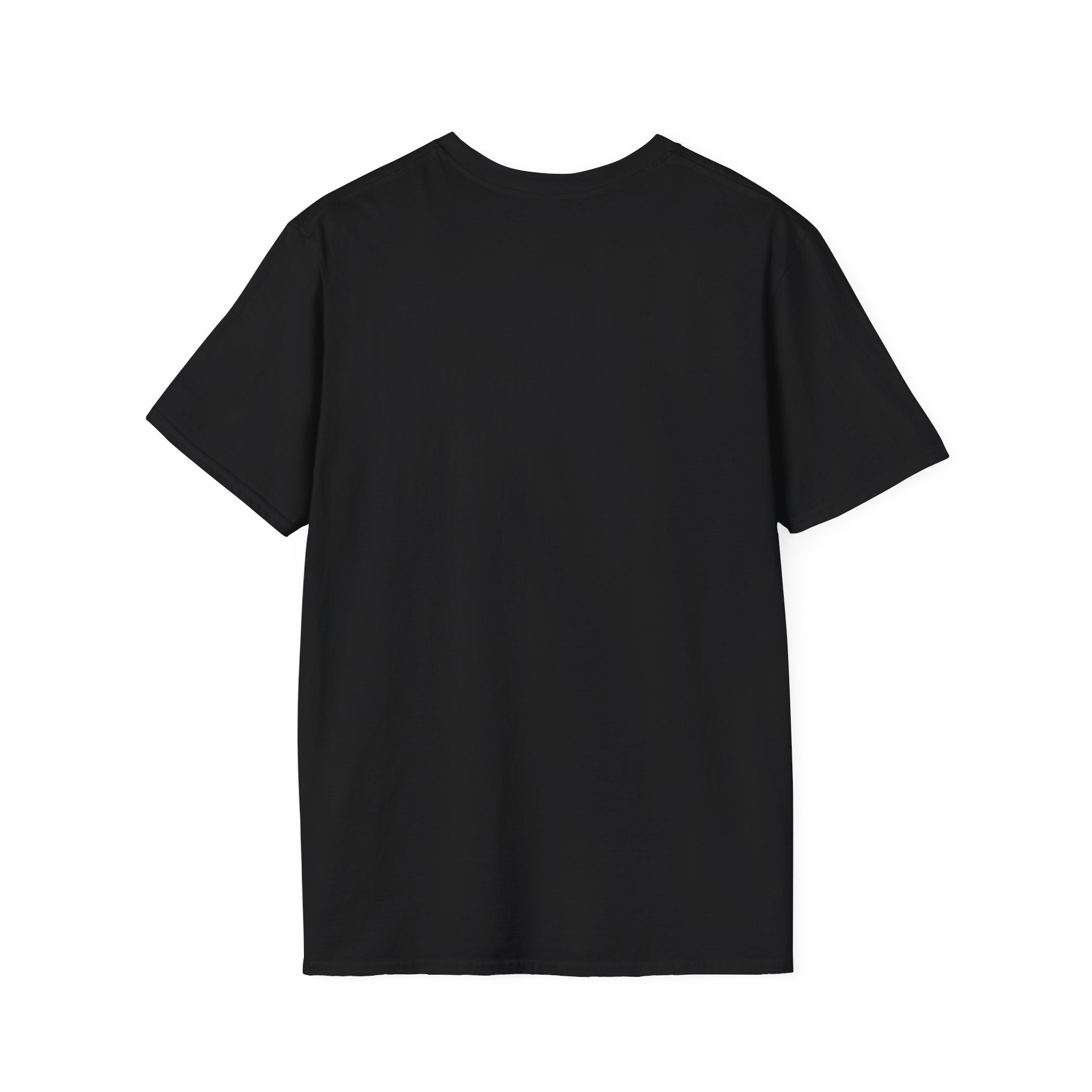 Black plain unisex cotton sixty something t shirt by LuckeLadybug with short sleeves