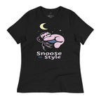 Black sloth nap time t-shirt with a cute sleeping sloth under moon and stars graphic