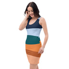 Luckeladybug striped bodycon dress tank dress with multicolor horizontal stripes