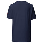 LuckeLadybug navy blue trendy vape graphic tee showing back view with short sleeves