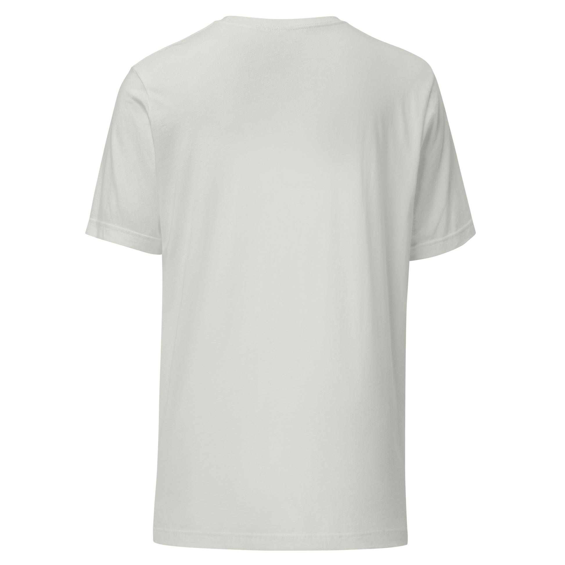 LuckeLadybug plain white twisted healing shirt t-shirt showing back view with short sleeves