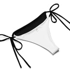 black and white bikini bottom with side ties from two piece bikini set for women