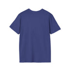 Plain blue LuckeLadybug thirty something t shirt with short sleeves and crew neckline
