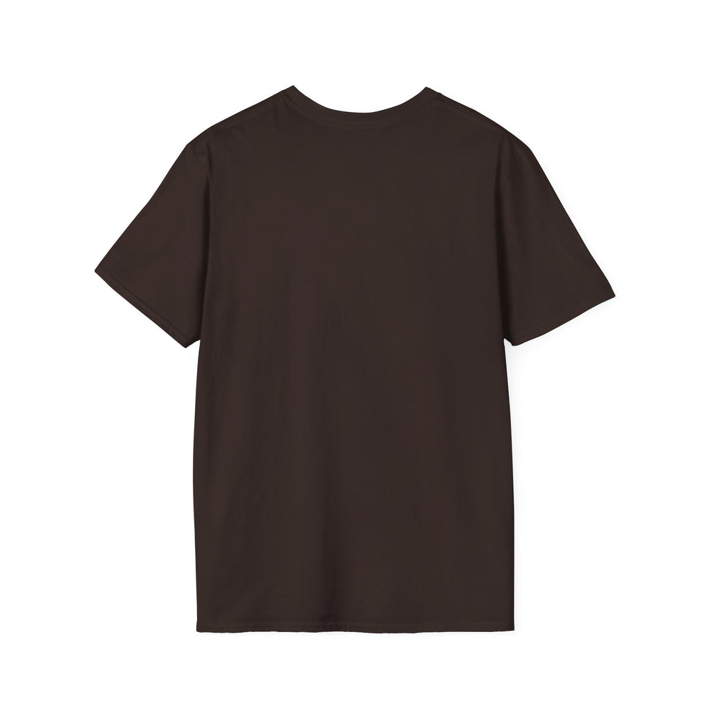 Black thirty something t shirt by LuckeLadybug shown from the back with short sleeves and crew neck