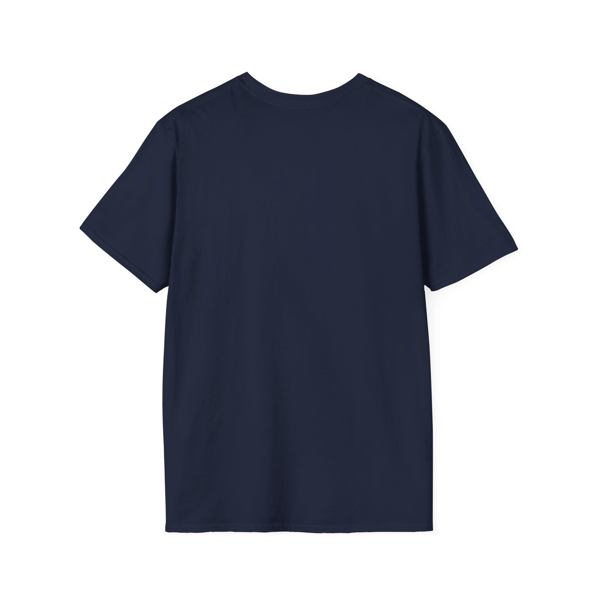 LuckeLadybug navy blue plain thirty something t shirt with short sleeves and crew neck