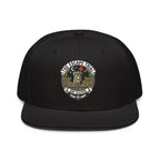 LuckeLadybug LLC Black Hat Snapback with Escape Trail Design for Stylish Headwear