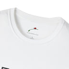 White LuckeLadybug fifty something t shirt with round neckline and cotton fabric