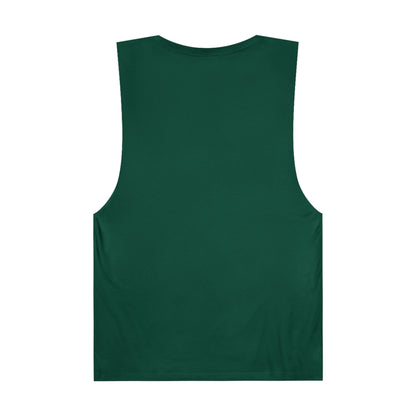 LuckeLadybug dark green sleeveless novelty tank top for summer with a simple back design