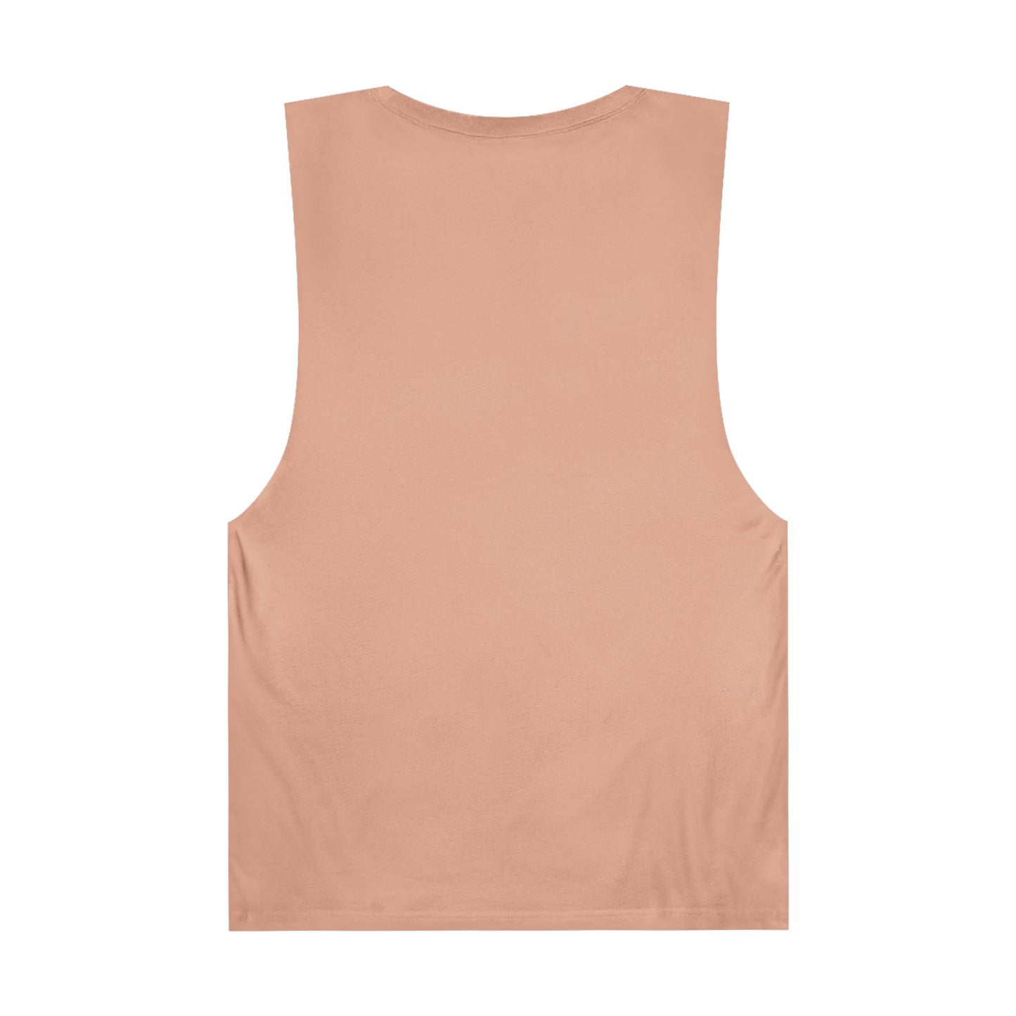 LuckeLadybug plain beige sleeveless novelty tank top for summer with a simple back design