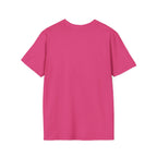 Plain bright pink LuckeLadybug sixty something birthday shirt in a simple classic fit