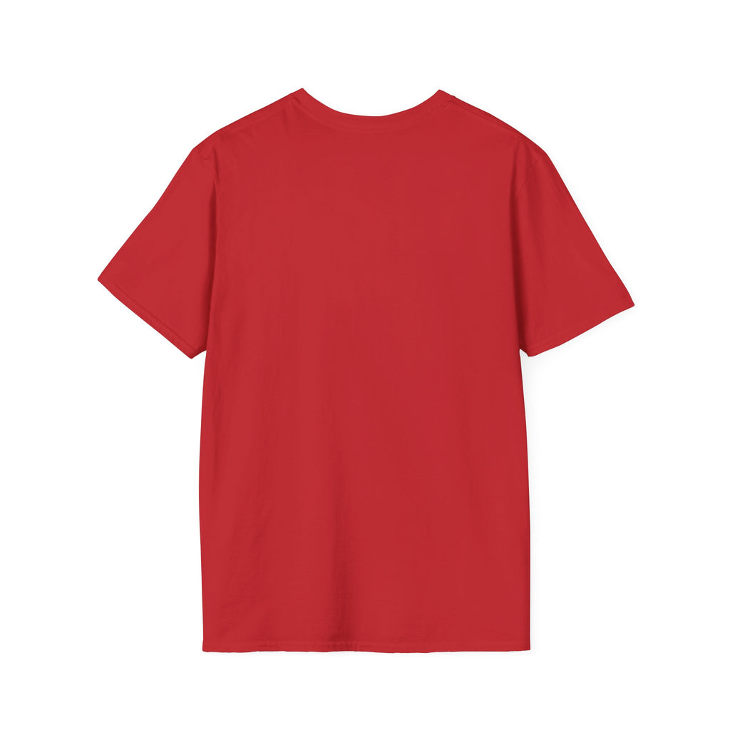 Red plain LuckeLadybug sixty something birthday shirt with short sleeves and crew neck