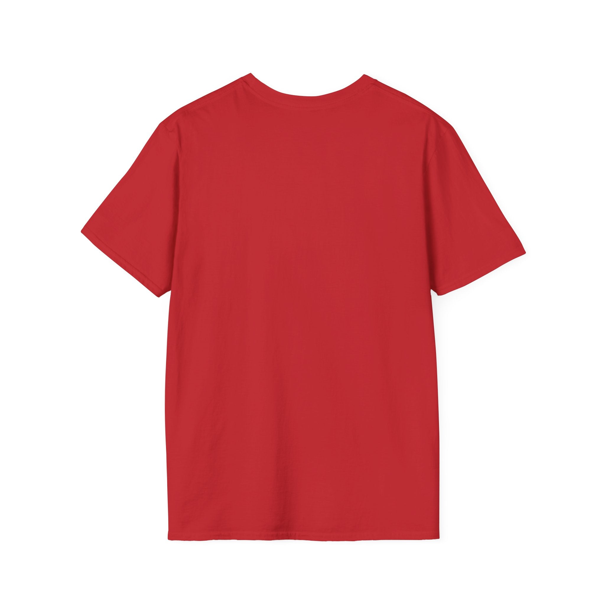 Red plain LuckeLadybug sixty something birthday shirt with short sleeves and crew neck
