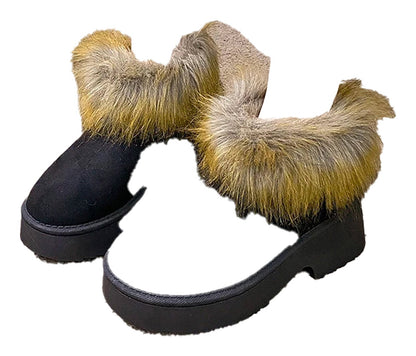 Luxury faux fur snow boots women with stylish design and warm lining for winter comfort