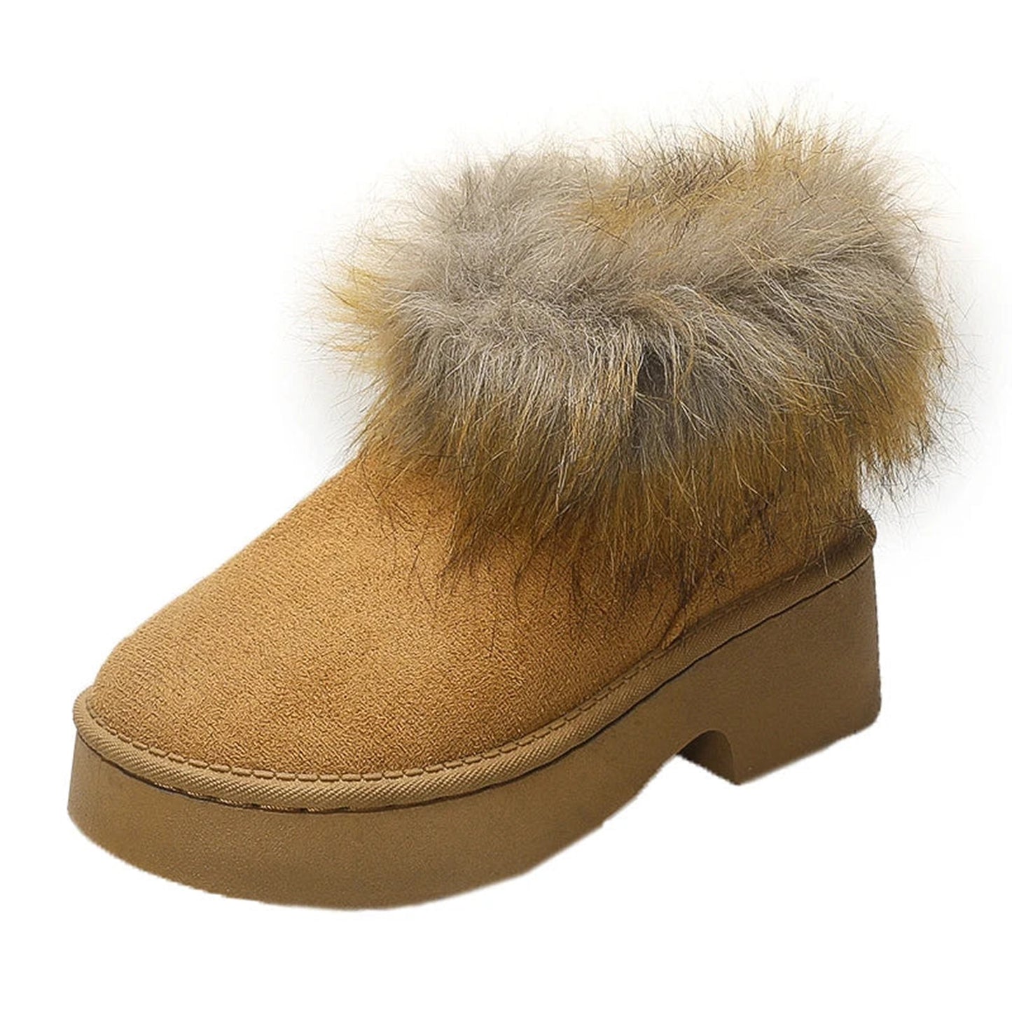 LuckeLadybug luxury faux fur snow boots women with stylish design and cozy fur trim