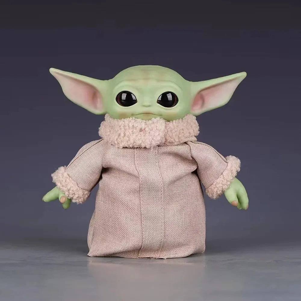 LuckeLadybug LLC Mandalorian action figure featuring a cute character with oversized ears and a cozy outfit